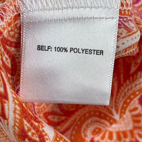 Rose + Olive Womens Plus 1X Paisley Blouse Top Short Flutter Sleeve Shirt - Picture 4 of 10